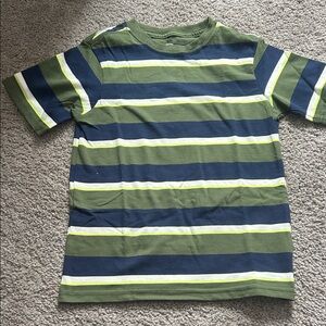 Wonder Nation Green and Blue Striped Tee NWOT